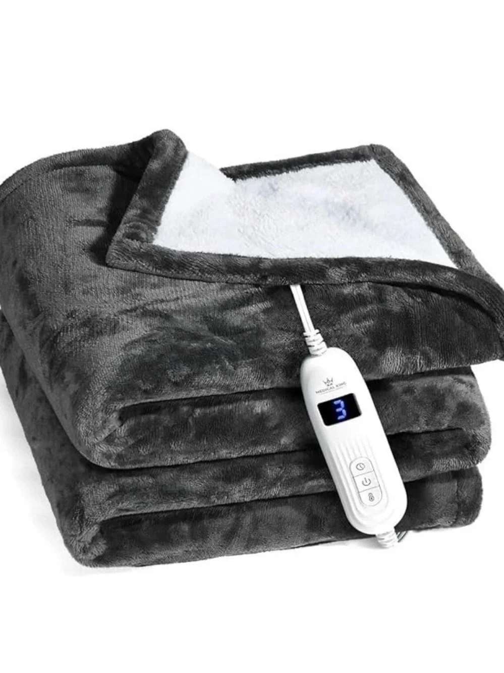 10 Level Heating Blanket Fast Electric Heated Throw Humanized Soft Flannel 50x60